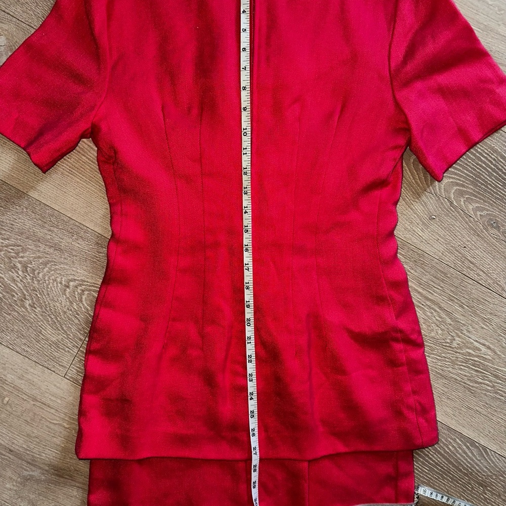 VTG 80s 90s Magenta Pink Dress Suit Button Front Petite Sz 6 NWT 💕 - Picture 13 of 14